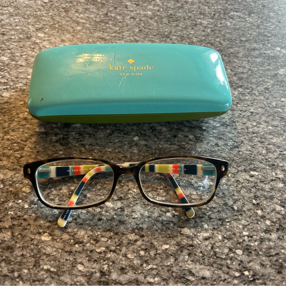 Kate Spade Multicolor Prescription Glasses with Case